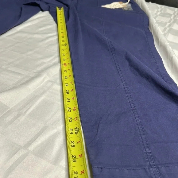 HABITAT  navy cotton pants.NWT 128$ drawstring,zipper,pockets,utility,coastal - Picture 8 of 16